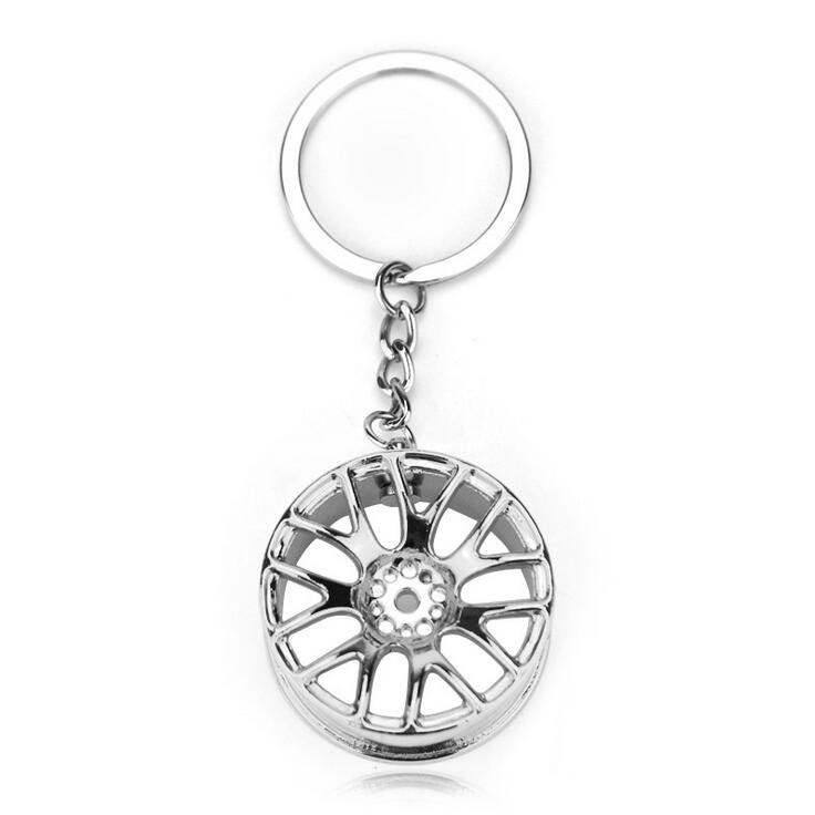 Brand new Car wheel key holder metal car hub gift novelty creative KR063 Keychains mix order 20 pieces a lot