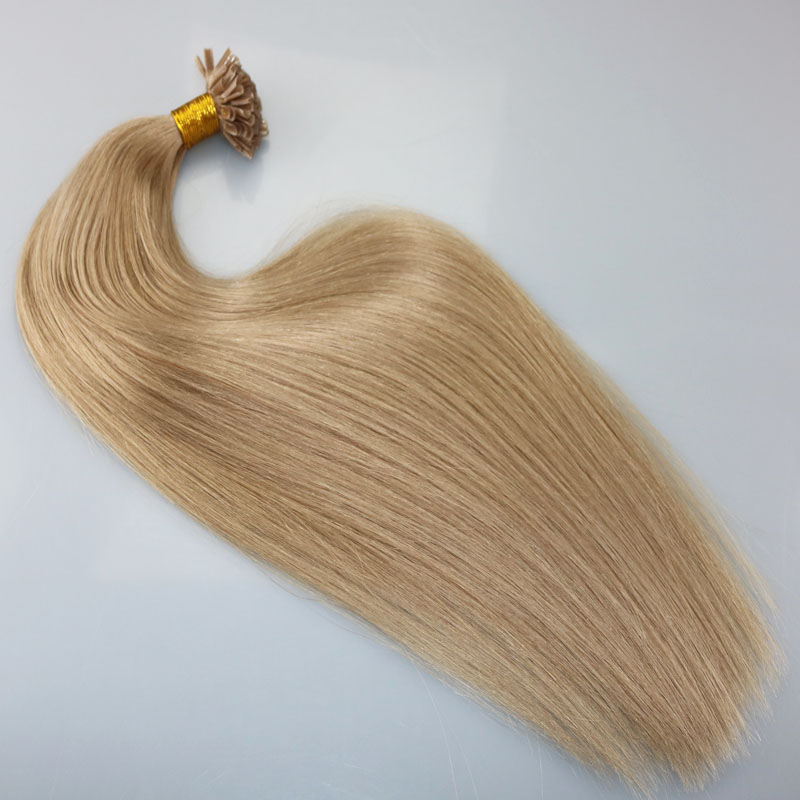 100Strands 100g/set Keratin Nail U tip Pre-bonded Remy Human Hair Extension Ash Blonde Brazilian Remy Hair Extension