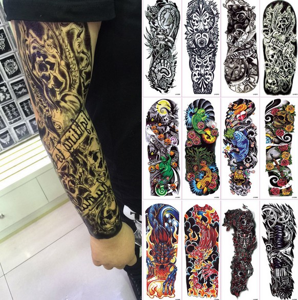 Unisex Body Art Full Arm Tattoos 45 Styles Waterproof Temporary Water Transfer Tattoos Body Art Stickers 45x16cm
Unisex Body Art Full Arm Tattoos 45 Styles Waterproof Temporary Water Transfer Tattoos Body Art Stickers 45x16cm