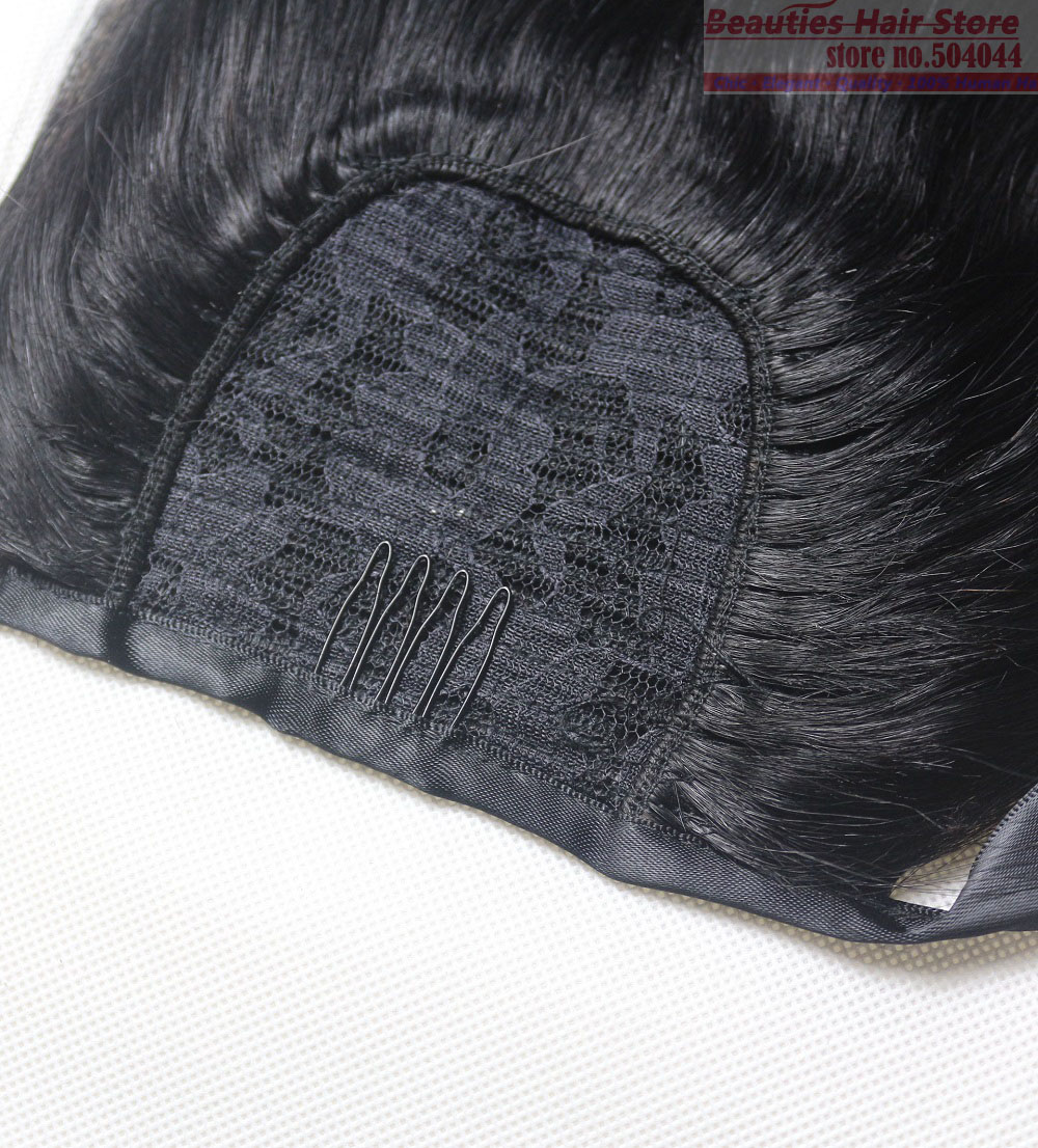 16"-32" Ribbon Ponytail Horsetail 60g-140g Clips in/on 100% Brazilian Remy Human hair Extension Natural Straight