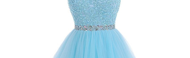 Hot Sale Evening Dresses Elegant Short Bride Gown 2017 New High Neck Ball Prom Party Pageant Homecoming/Graduation Formal Dress