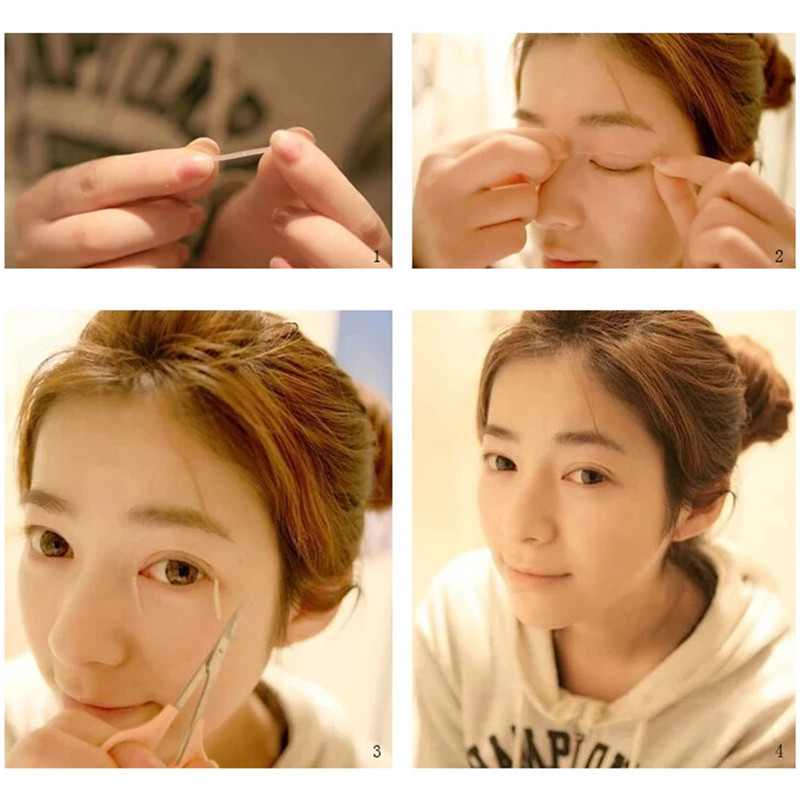 Invisible Fiber Double Side Adhesive Eyelid Stickers Eyelid Past Eyes Tapes Beauty Cosmetic Makeup Tools Free Shiping ZA2829