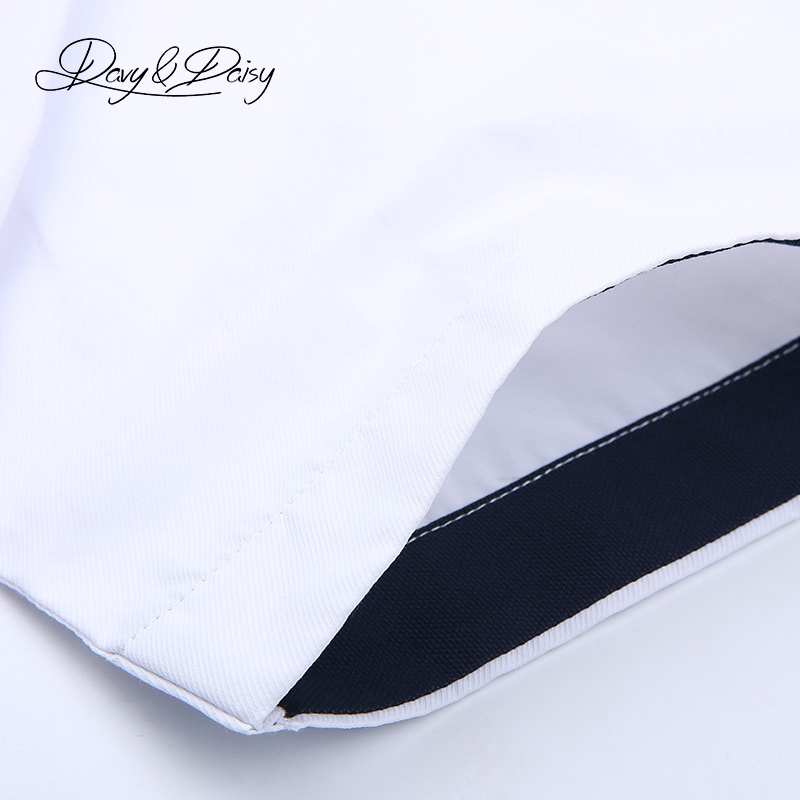 Wholesale- DAVYDAISY Men Shirt High Quality Turn Down Collar Short Sleeved Classical Solid Twill Brand Clothing Dress Shirt Man DS088