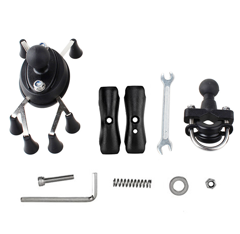 Universal Adjustable Motorcycle Bike Bicycle Car Mobile Phone Holder Shockproof Handlebar Mount for Samsung LG iPhone X 8 7 6 6s Plus