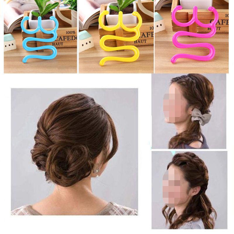 2pcs French Hair Braiding Tools Roller With Hook Magical Twist Styling Bun Maker #E791.