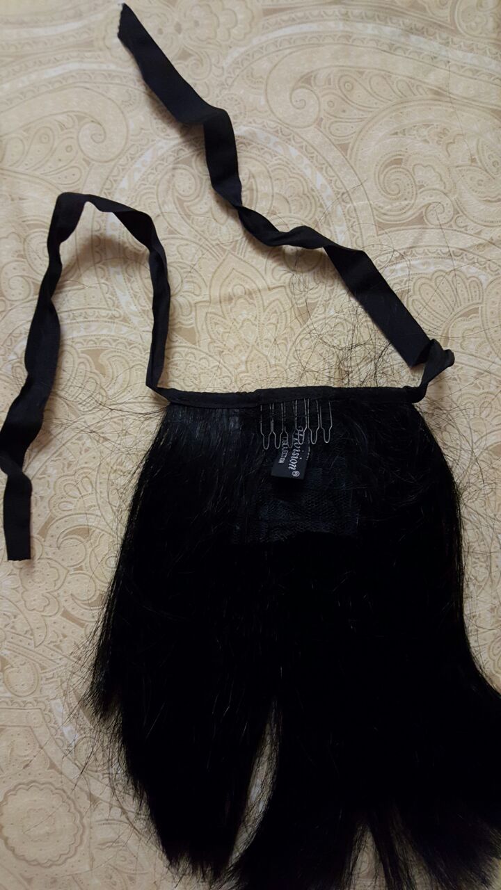 #4 brown Kinky curly Pony Tail hairpiece High Quality Human Ponytail Hair Tight Wrap Around Human Hair Ponytail