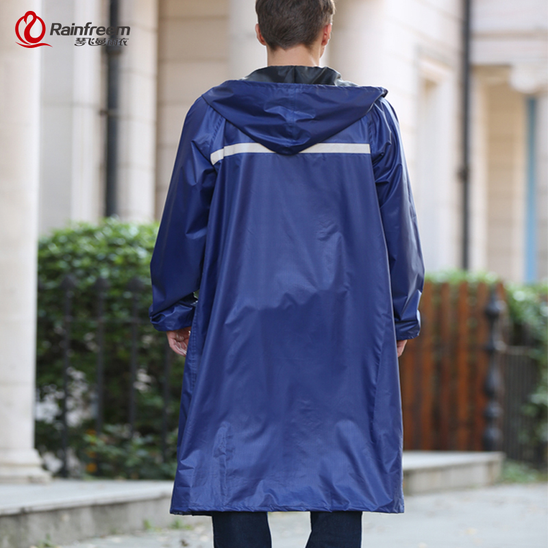 Rainfreem Waterproof Men Raincoat Fashion Rain Jacket Poncho Plus Size S-6XL Fishing Rainwear Motorcycle Hooded Rain Gear
