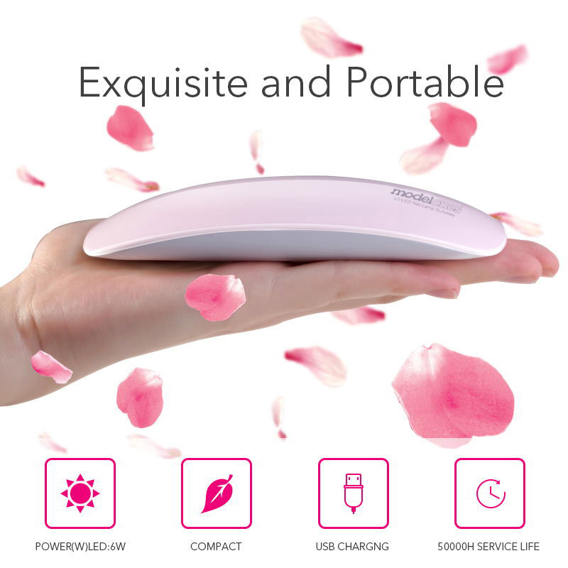 SUNmini 6w UV LED Lamp Nail Dryer Portable USB Cable For Prime Gift Home Use Gel Nail Polish Dryer Mini USB Lamp