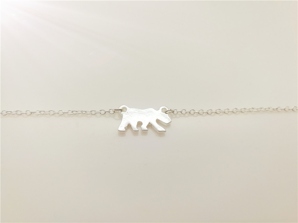 30PCS- B054 Tiny Fashion Polar Bear Bracelets Thin Bruin Bracelet White Sea Bear Bracelet USA California Cali Bear Bracelets