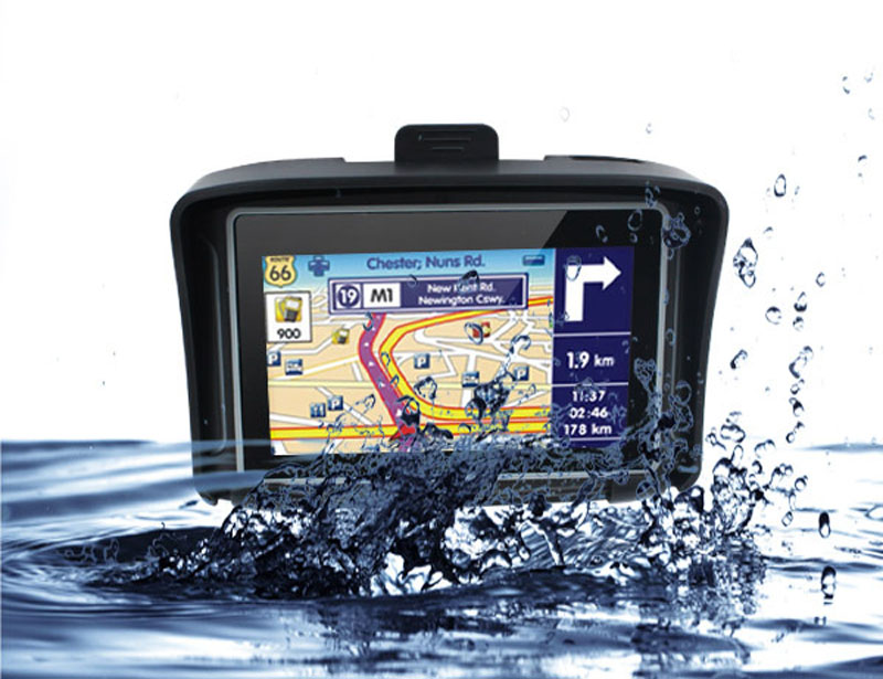 4.3 Inch Motorcycle GPS Navigation System Bluetooth IPX7 Waterproof Anti-earthquake Motor Navi With SDRAM 256MB 8GB Maps