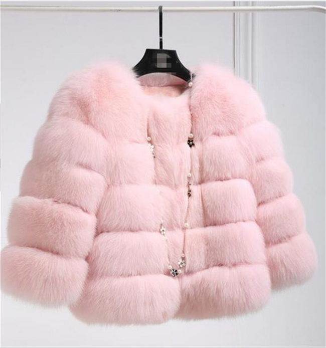 Women's Real Fox Fur Vest - Winter Warm Jacket Coat Waistcoat, Short, Multiple Colors, Fashion Slim Style B1