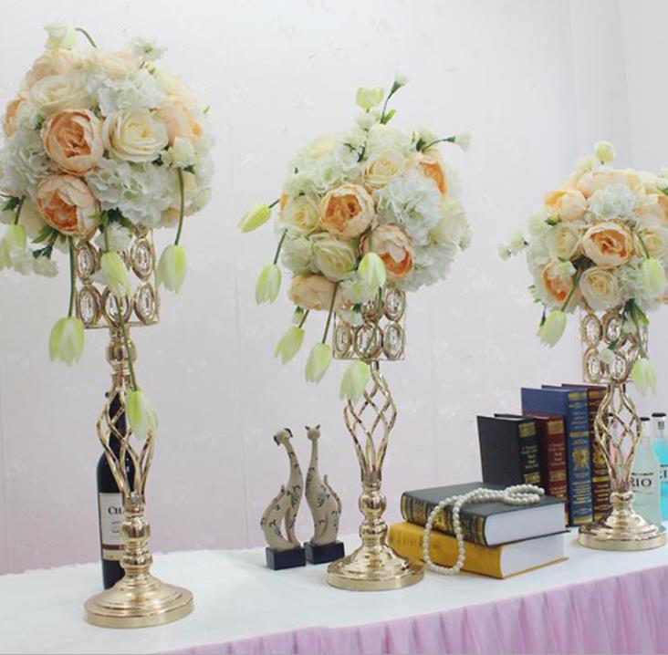 Wedding props gold plated iron flower ware stage background creative home European furnishings WQ17