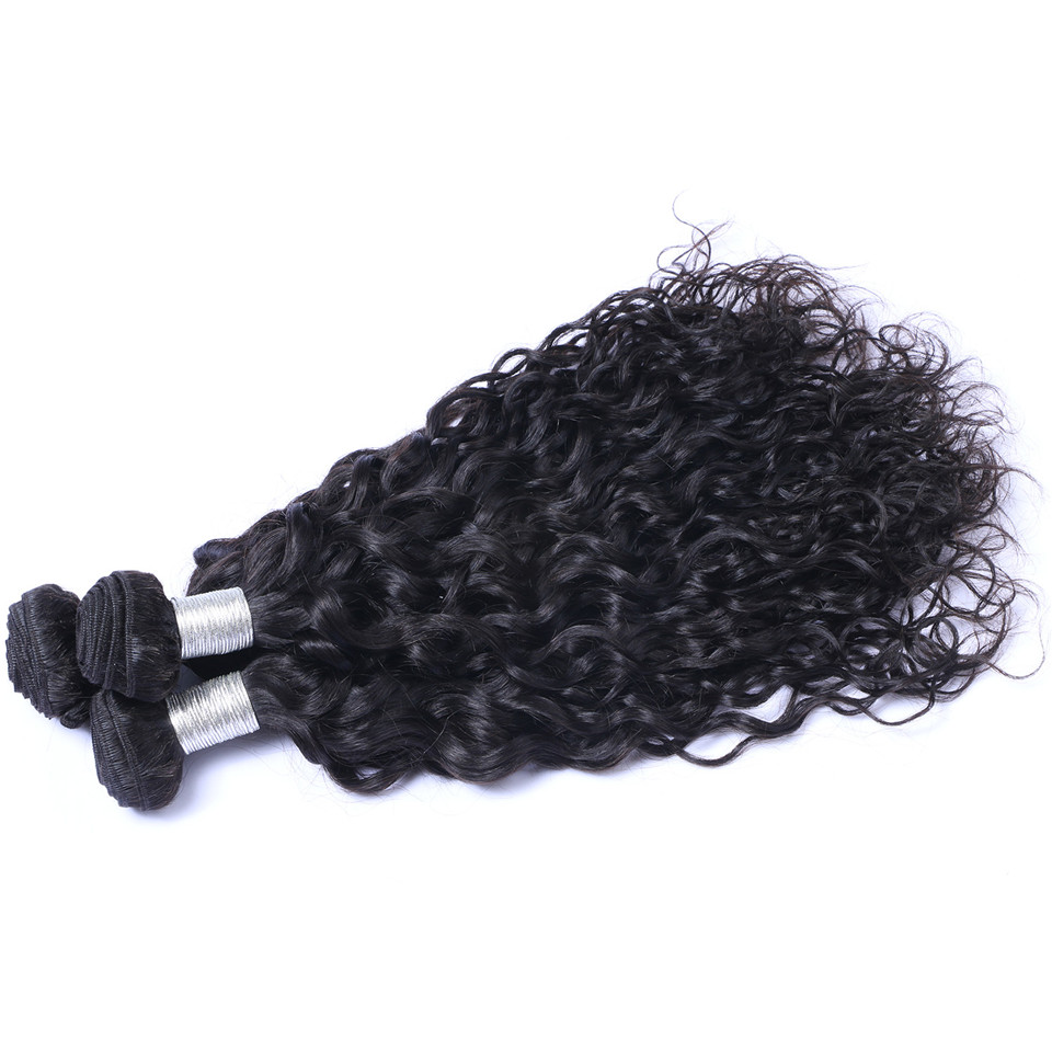 Brazilian Virgin Remy Hair Weaves: Natural Water Wave 100g/Bundle, Can Be Dyed Bleached dh5727163