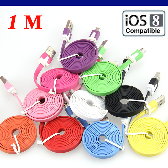 100pcs/lot 1M 2M 3M Colorful noodle Charging USB Data Sync Cable For Samsung Android Mobiles cheapest cable
100pcs/lot 1M 2M 3M Colorful noodle Charging USB Data Sync Cable For Samsung Android Mobiles cheapest cable