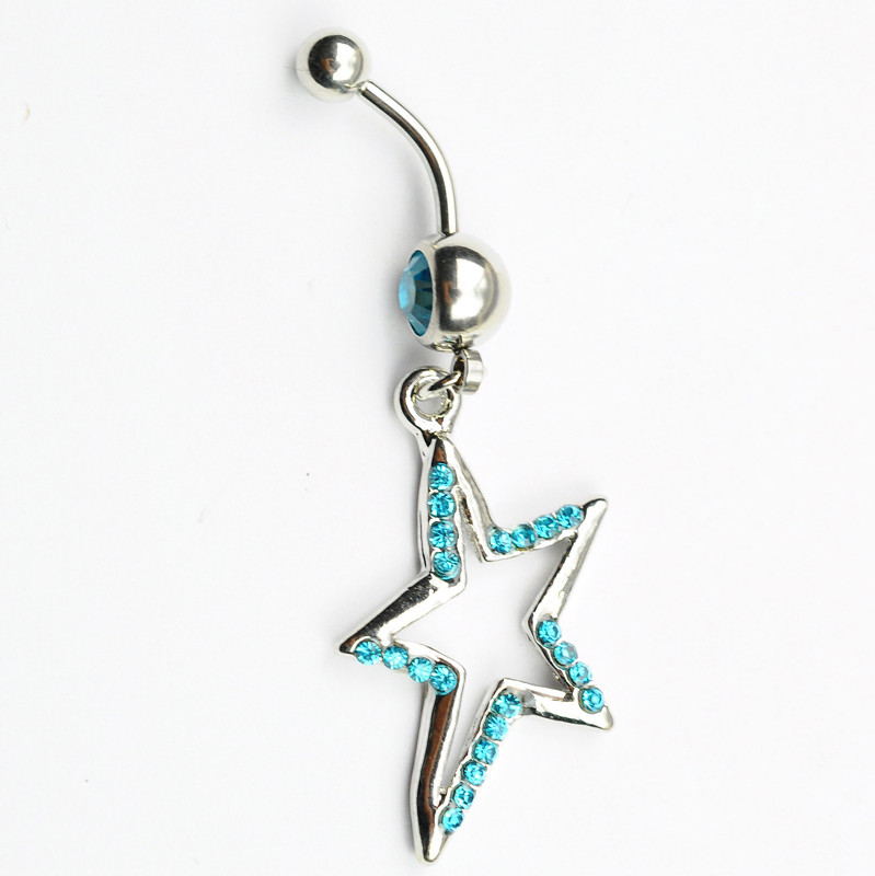YYJFF D0625 Star Style Belly Navel Button Ring