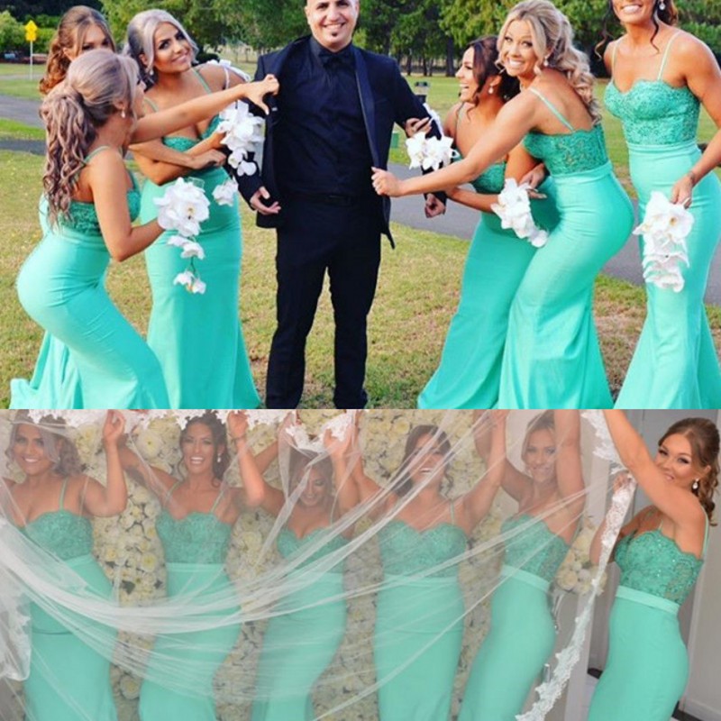Gorgeous Spaghetti Long Bridesmaid Dresses 2018 Lace Appliques Mermaid Maid Of Honor Gowns Wedding Guest Formal Party Dress Cheap
Gorgeous Spaghetti Long Bridesmaid Dresses 2018 Lace Appliques Mermaid Maid Of Honor Gowns Wedding Guest Formal Party Dress Cheap