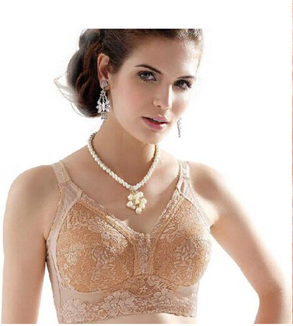 New Fine women's underwear full cup large size chest no rims significantly smaller with slim sexy lace lingerie bra, Khaki
New Fine women's underwear full cup large size chest no rims significantly smaller with slim sexy lace lingerie bra, Khaki