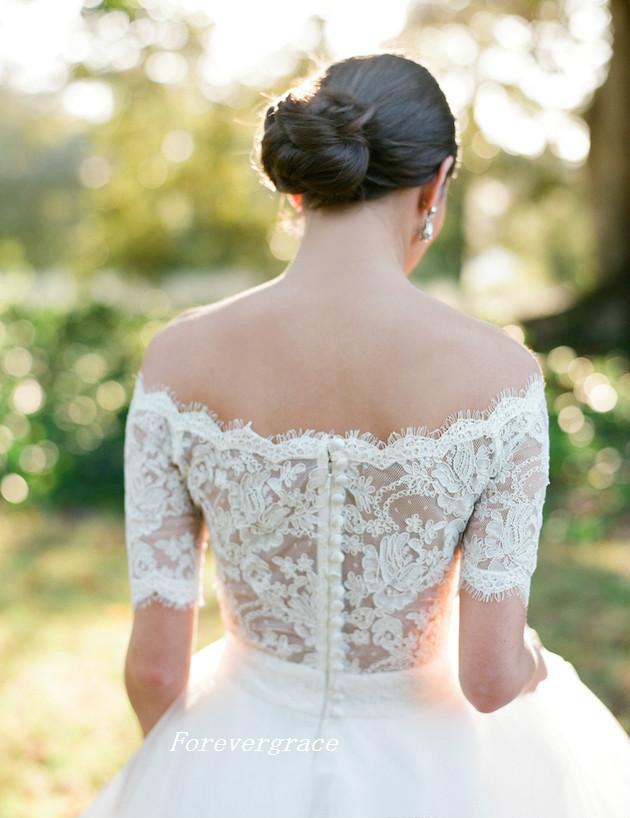 Elegant Country Style Wedding Dress Off Shoulders A-line Long Women Bridal Gown Plus Size Custom Made Vestido De Noiva Longo