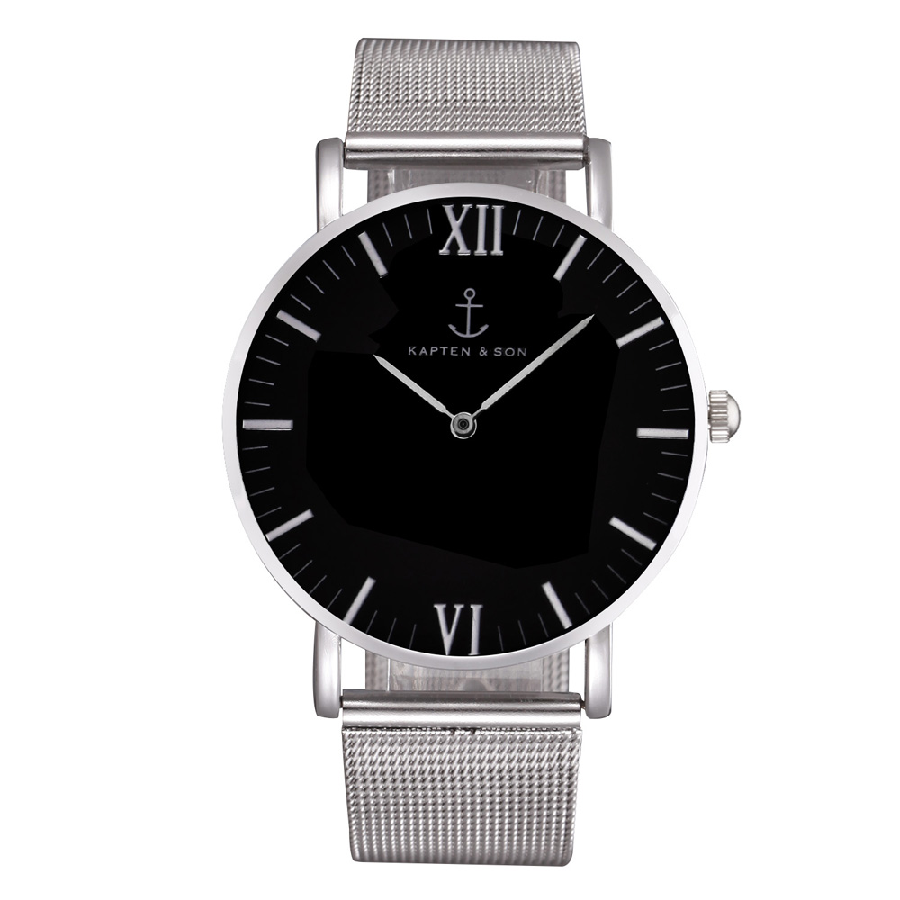 KAPTEN & SON Brand women men Unisex steel metal band quartz wrist watch, Slivery;brown
KAPTEN & SON Brand women men Unisex steel metal band quartz wrist watch, Slivery;brown