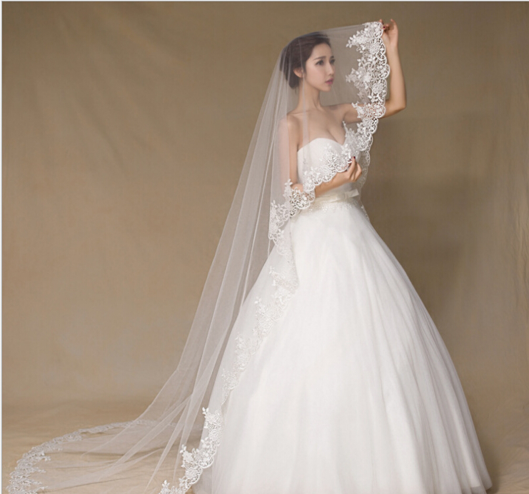 3 Meter Long White Appliqu Edge Wedding Veils For Bridal Marrige With Soft Tulle Bridal Veils Floor Length Wedding Accesories gv14
3 Meter Long White Appliqu Edge Wedding Veils For Bridal Marrige With Soft Tulle Bridal Veils Floor Length Wedding Accesories gv14