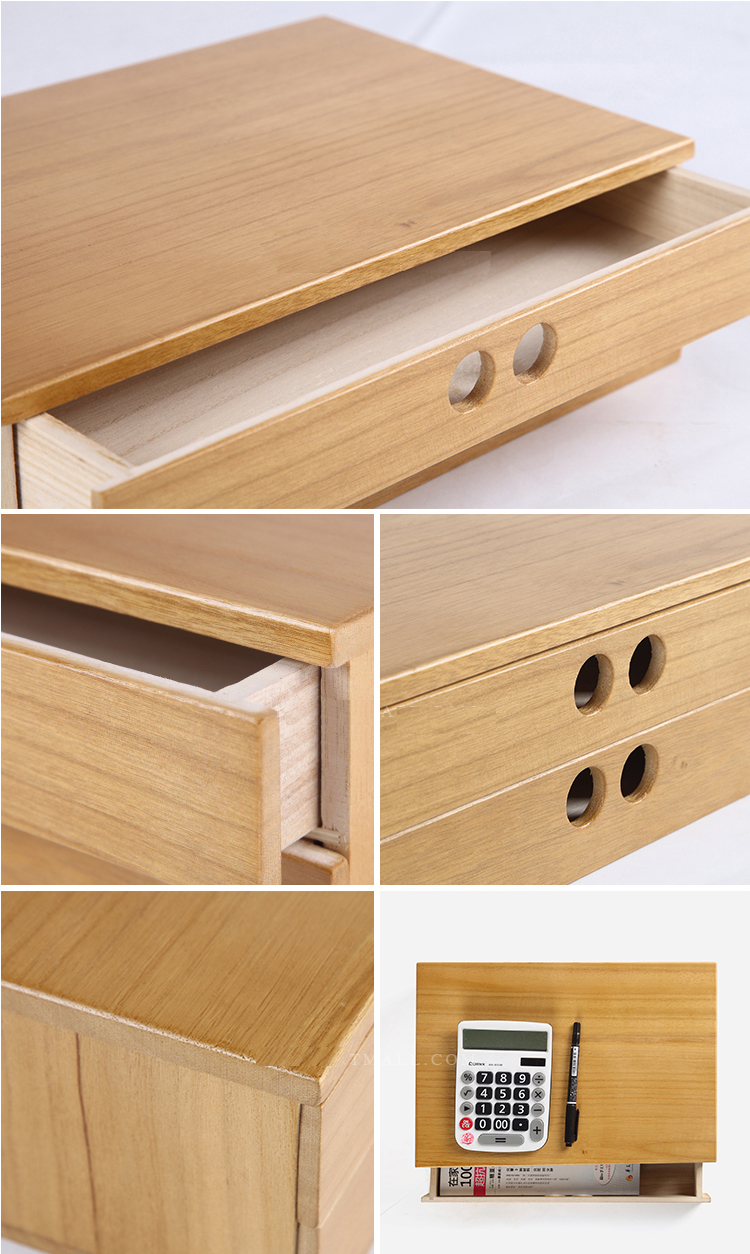 A 4 paper tool cabinet case Wooden desk storage drawer debris cosmetic storage box bin jewelry office Creative gift Home