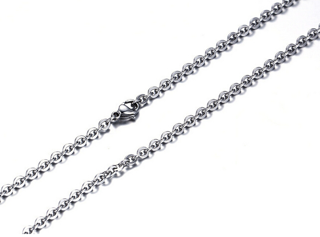 100pcs Lot Fashion Women039s Whole in Bulk Silver Stainless Steel Welding Strong Thin Rolo O Link Necklace Chain 2mm 3mm w