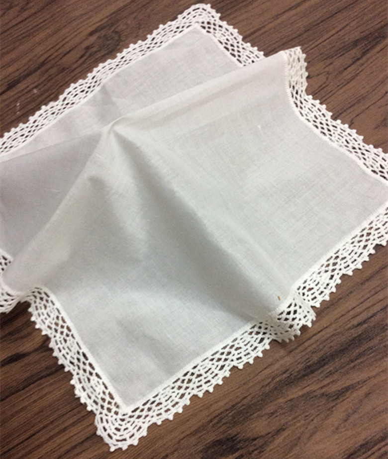 Set of 12 Fashion Wedding Bridal Handkerchiefs White 100 Cotton Hankerchief Ladies Hankie Perfect crochet lace Hakies 12x12inch9618902925