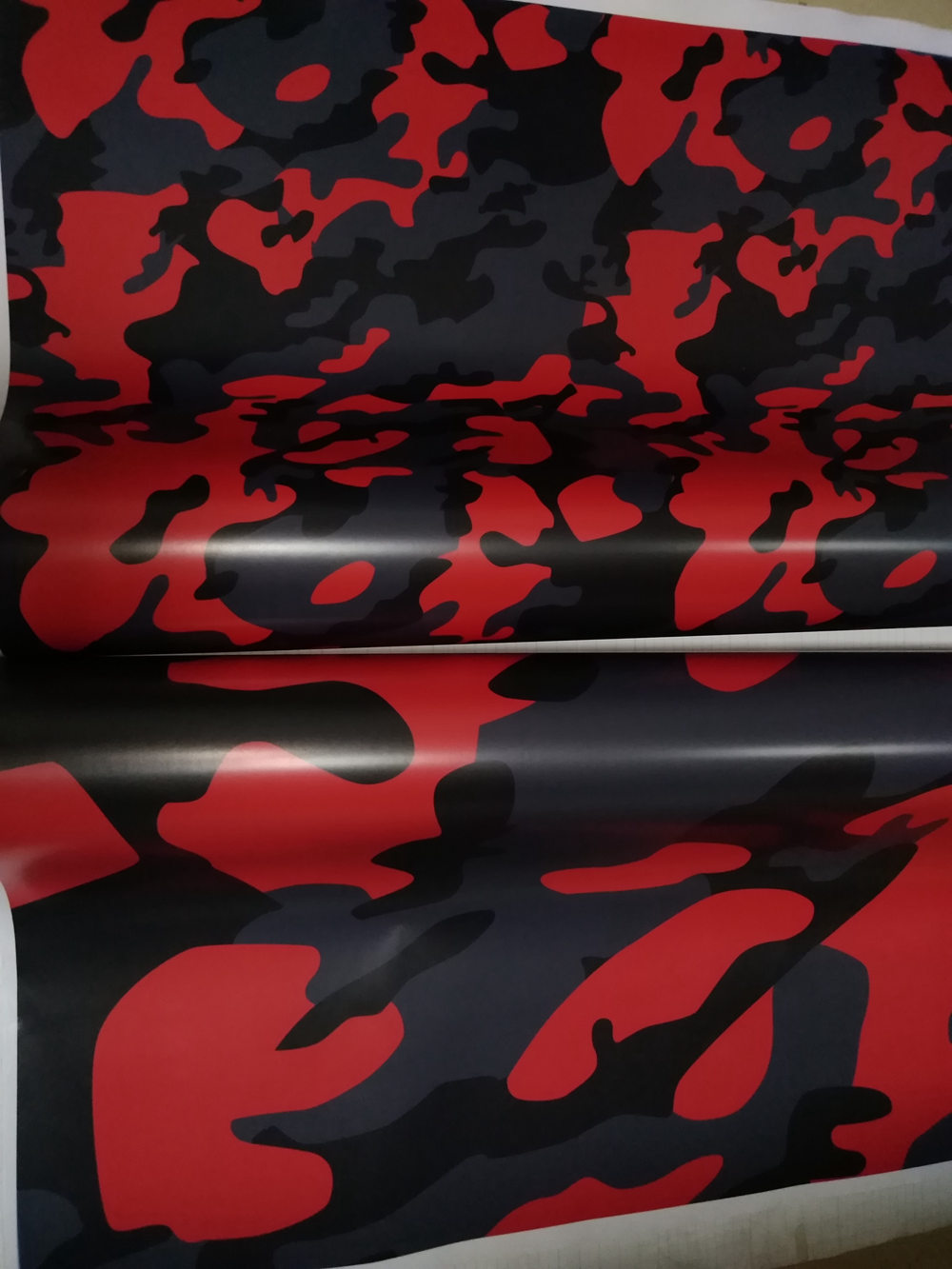Red Black Large Camo Vinyl For Car Wrap With Air Release Gloss / Matt Camouflage Stickers Truck graphics self adhesive 1.52X30M (5x98ft)