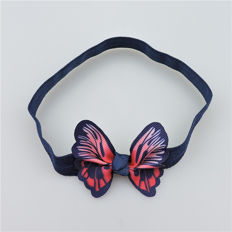 20pcs newest stretchy Hairbands hair Accessories with 3D simulation butterfly hair bows flowers headbands hair band SG8649
