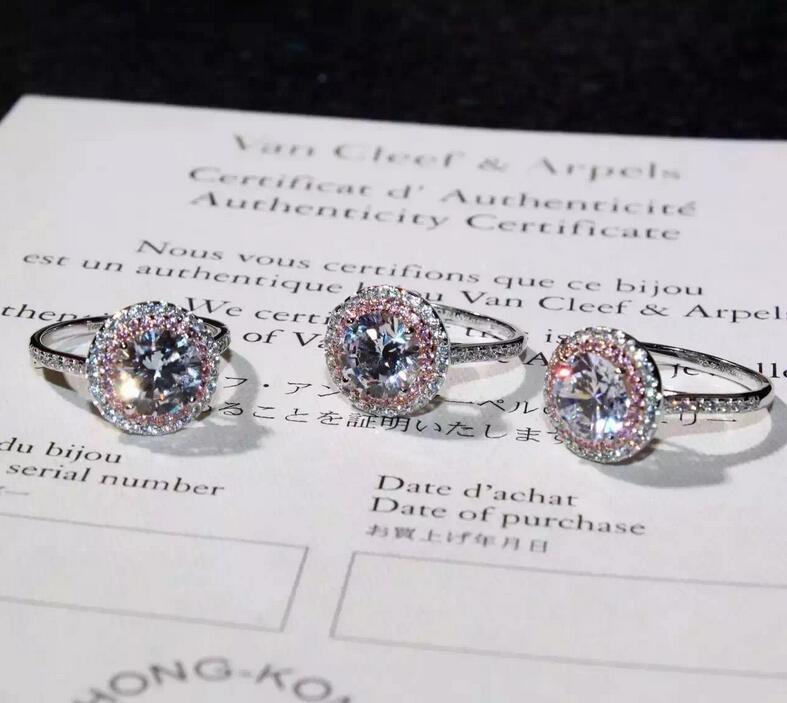 Victoria Wieck New Hot Fashion Jewelry 925 Sterling Silver Pink Topaz White Clear CZ Diamond Gemstones Wedding Women Band Ring Gift Size4-10