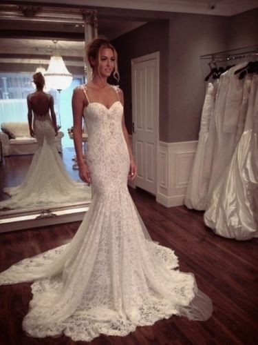 Wedding Dress Sexy Bohemian Sort Of Lace Spaghetti Straps Backless Of a Chair Of The Mermaid Lace For Bridal, White
Wedding Dress Sexy Bohemian Sort Of Lace Spaghetti Straps Backless Of a Chair Of The Mermaid Lace For Bridal, White