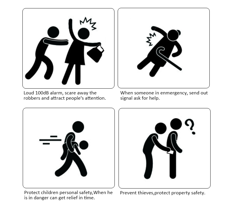 DOBERMAN SECURITY Silver Personal Pull-ring Triggered Anti-attack Safety-personal Alarm For Ladies