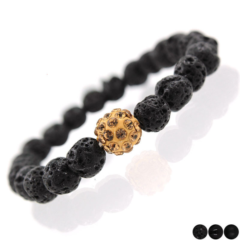 Fashion Lava Rock beads bracelets women Black High Polished Matte Crystal men Beaded bangle Clay Crystal charms Bracelet Jewelry For sale
Fashion Lava Rock beads bracelets women Black High Polished Matte Crystal men Beaded bangle Clay Crystal charms Bracelet Jewelry For sale