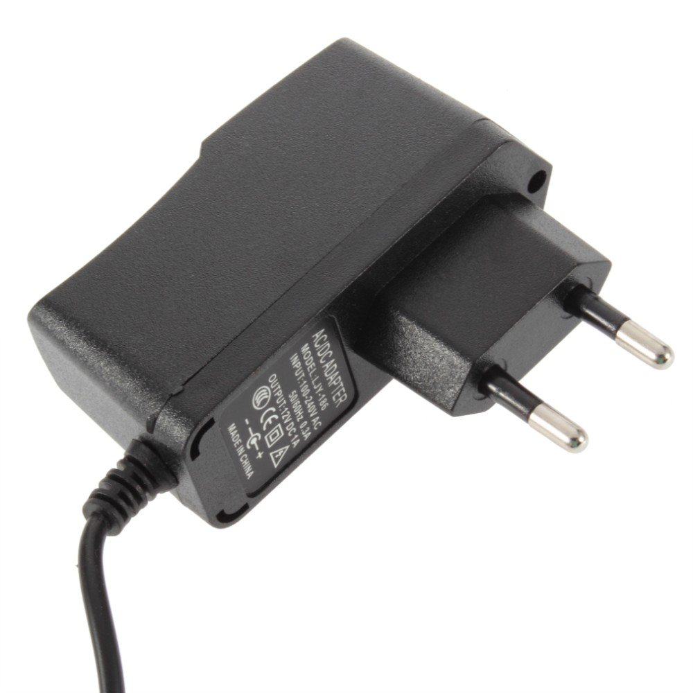 AC DC Adapter AC 100-240V DC 12V 1A EU Plug AC/DC Power adapter charger Power Adapter for CCTV Camera (2.1mm * 5.5mm)