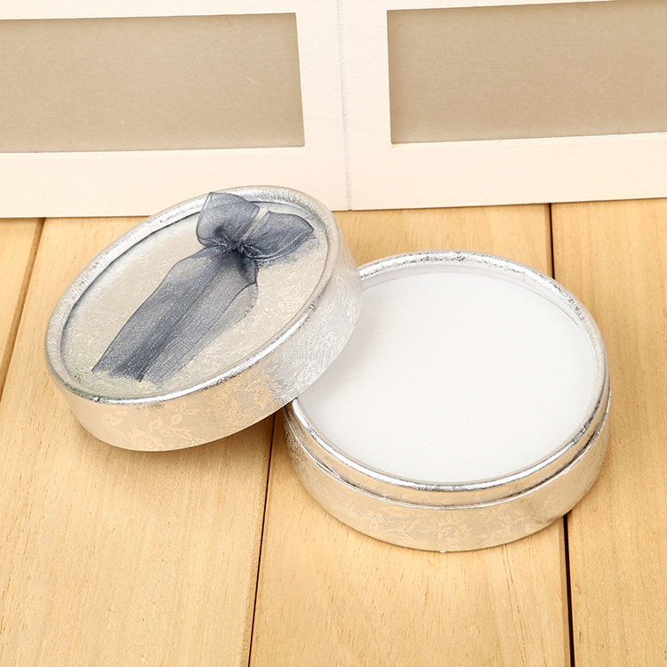 Round Tray Bowknot Jewelery Box Bracelet Bracelet Set Earrings Box Multi-purpose six-color