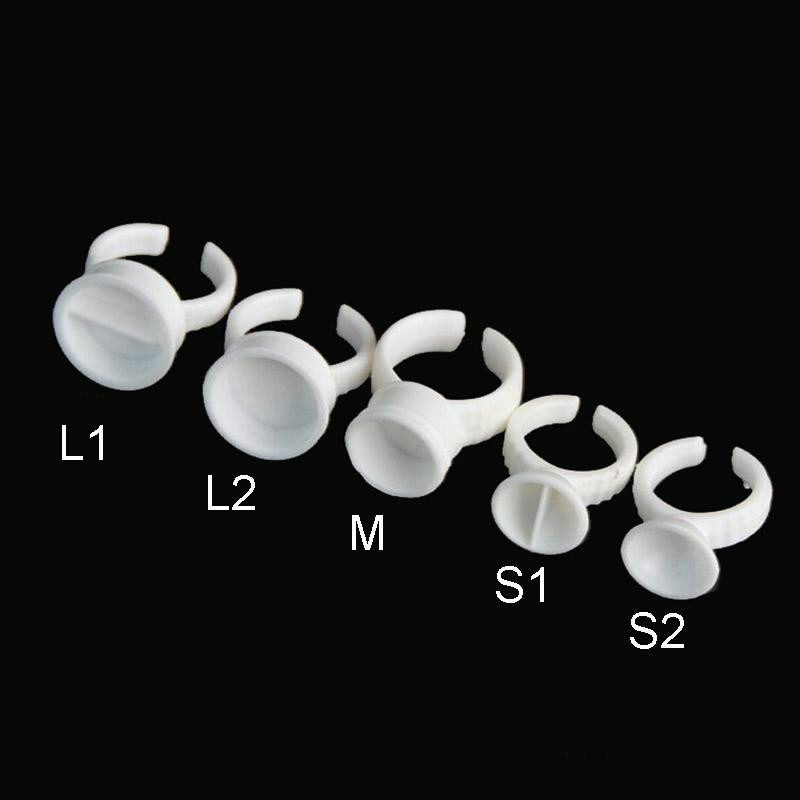 free shopping Hot 500 pcs/set Eyelash Tattoo Pigment Disposable Glue Holder Ring Pallet Open Ring от DHgate WW