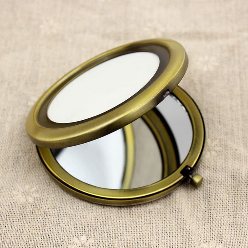 Free Shipping 70mm Pocket Compact Mirror favors Round Metal Silver Makeup Mirror Promotional Gift 200PCS/LOT F2017224
