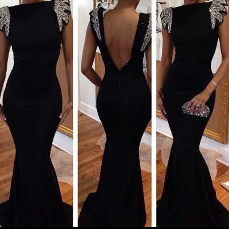 Scoop Mermaid Black Evening Dresses Dazzling Sequins Cap Sleeve Formal Dresses for Women Backless Sexy Evening Party Dresses vestido festa, Silver
Scoop Mermaid Black Evening Dresses Dazzling Sequins Cap Sleeve Formal Dresses for Women Backless Sexy Evening Party Dresses vestido festa, Silver