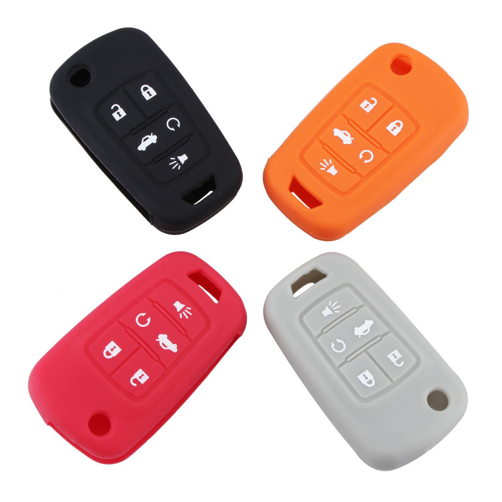 

Guaranteed 100% Silicone Car Remote Fob Key Case Cover For Buick LaCrosse Regal 5 buttons Free Shipping, Black