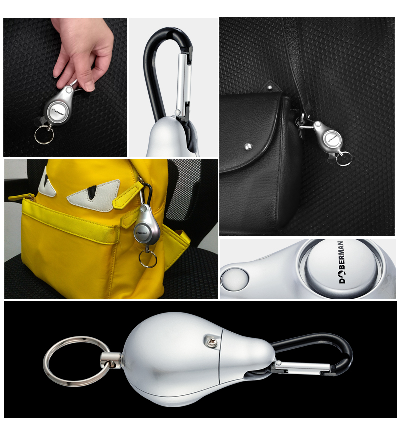 DOBERMAN SECURITY Silver Personal Pull-ring Triggered Anti-attack Safety-personal Alarm For Ladies