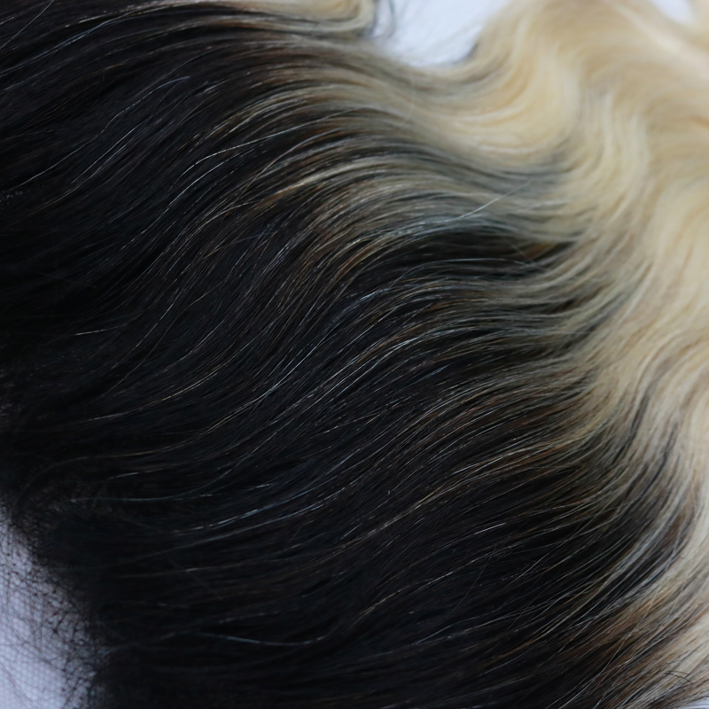 Evermagic Brazilian Remy Human Hair Ombre 1b/613 Blonde 13*4 Lace Frontal Closure Ear to Ear Body Wave Swiss Lace Baby Hair