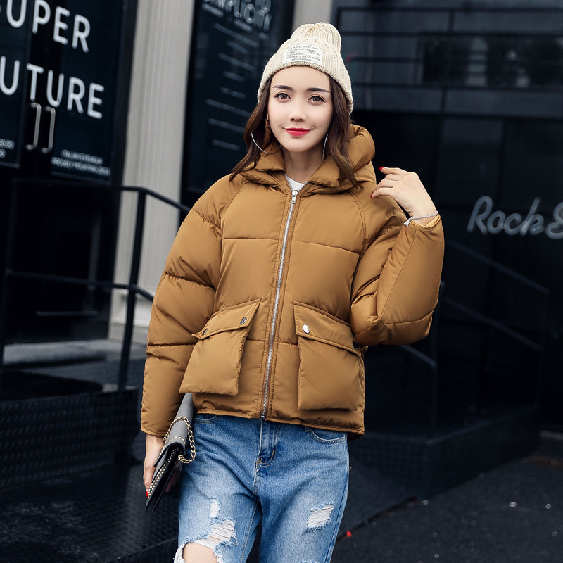 2017 Women Basic Plus Size Female Coat Slim Autumn Winter Parkas Collar Outerwear Long Sleeve Casual Jackets Down Jacket x171119