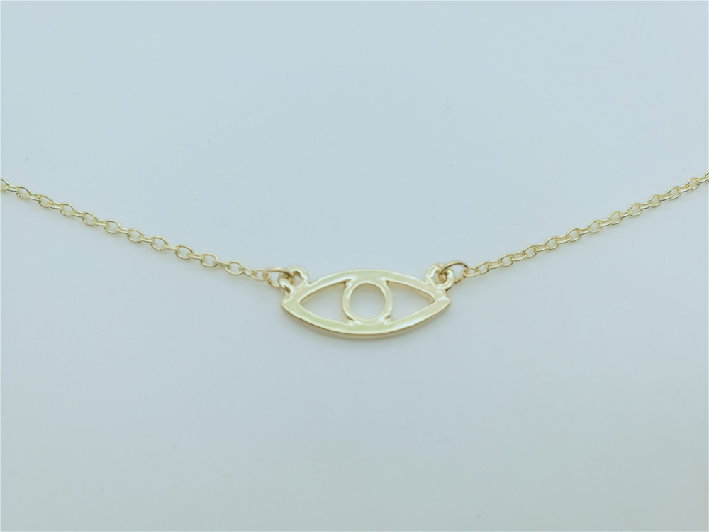 30PCS- B050 Line Turkish Evil Eye Bracelet Pendant Hollow Out Open Devil Eye Bracelet Simple Fortunate Eye Bracelets for Women