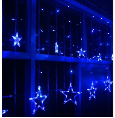 110V/220V Led Strings Flash Star Curtain Lights Lamp Christmas Wedding Bar Shop Outdoor/Indoor Waterproof Home Decorations Lights Lamp