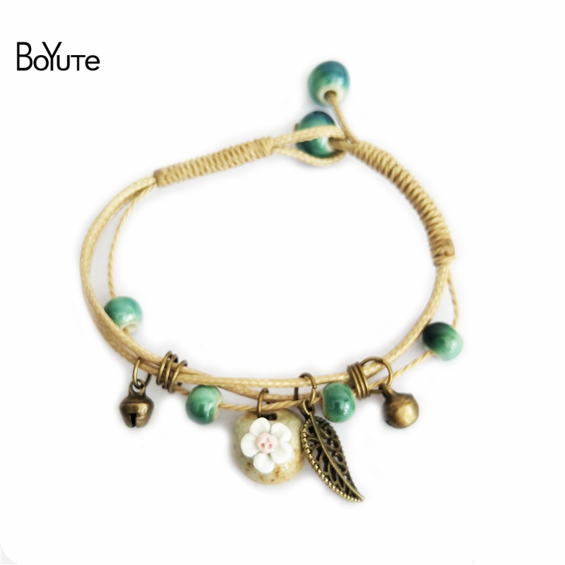 BoYuTe 5Pcs Vintage Charm Bracelet Handmade Knitted Ceramic Bead Flower Bracelet Women Fashion Jewelry Christmas Gift
BoYuTe 5Pcs Vintage Charm Bracelet Handmade Knitted Ceramic Bead Flower Bracelet Women Fashion Jewelry Christmas Gift
