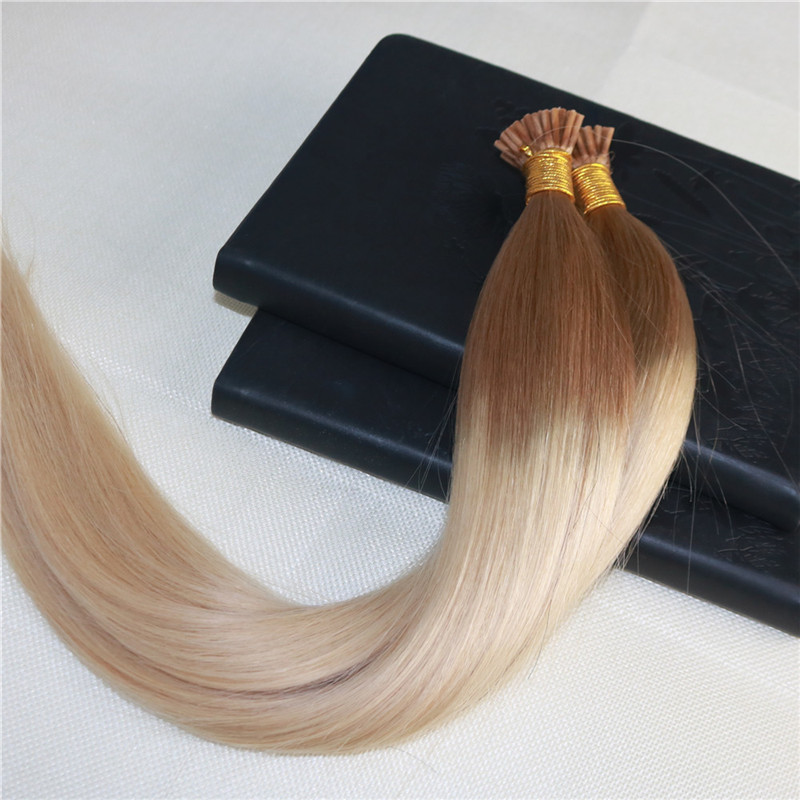 100% Virgin Brazilian Human Hair I-Tip Prebonded Hair Extensions Double Drawn Keratin Stick Fusion Remy Hair Extensions I Tip