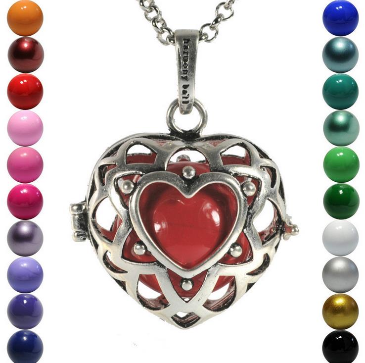 16 styles Mexico Pregnancy Bola Lockets Pendant necklace+ 16mm Sound bead ball Hollow Cage Necklaces for Women Pregnany Jewelry