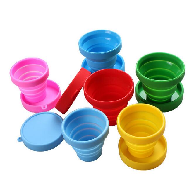 Portable folded outdoor wine Telescopic Collapsible cup adjusted silicone water bottle novely flask kids gift mugs Z260202