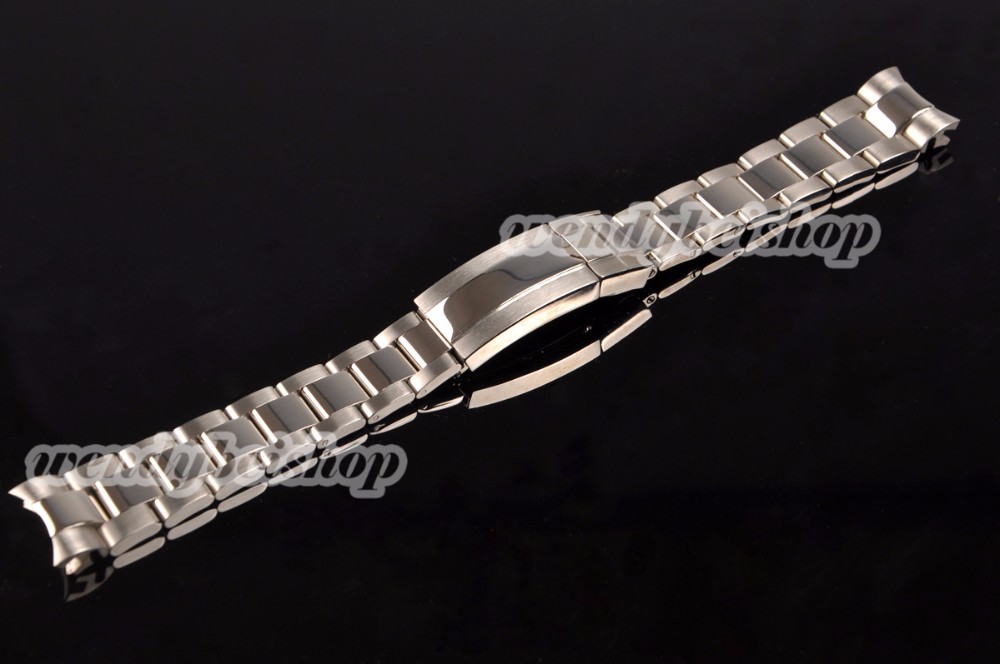 20mm Wholesale New Silver Middle Polish Solid Screw Links 316L Stainless Steel Curve End Watch Band Strap Bracelet Belt от DHgate WW