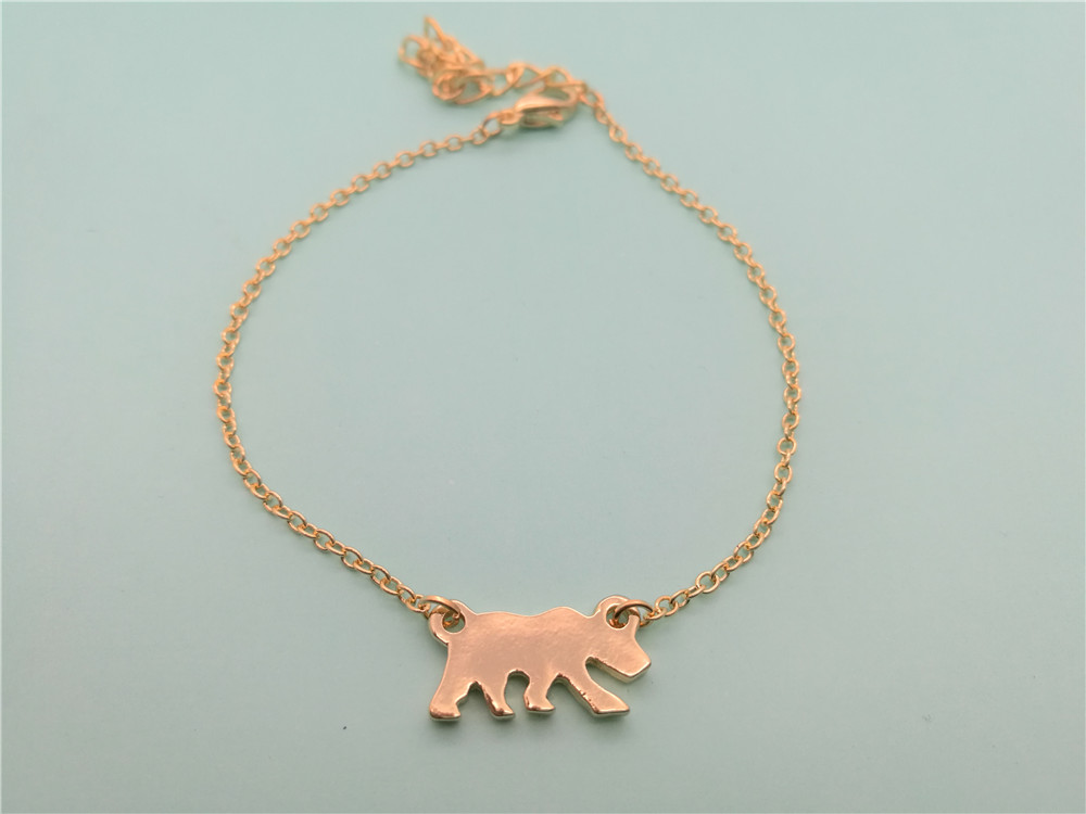 30PCS- B054 Tiny Fashion Polar Bear Bracelets Thin Bruin Bracelet White Sea Bear Bracelet USA California Cali Bear Bracelets